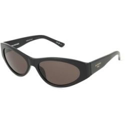 Kering Eyewear Spa Balenciaga BB0367S Damen-Sonnenbrille Vollrand Oval Acetat-Gestell, Schwarz