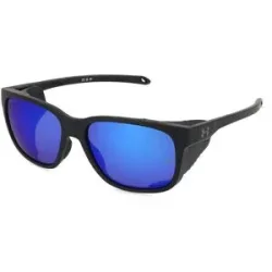 Safilo GmbH Under Armour UA GLACIAL Herren-Sonnenbrille Vollrand Quadratisch Kunststoff-Gestell, Schwarz