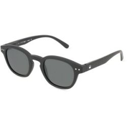 Optim OKIDOKI JIMMY SUN Unisex-Sonnenbrille Vollrand Panto Kunststoff-Gestell, Schwarz