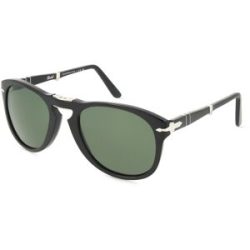 Luxottica Fashion Brillen Vertriebs GmbH Persol 0PO0714 FOLDING Herren-Sonnenbrille Vollrand Pilot Acetat-Gestell, Schwarz