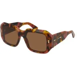 Marchon Germany GmbH Calvin Klein CK23536S Unisex-Sonnenbrille Vollrand Quadratisch Kunststoff-Gestell, Havanna