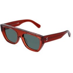 Thélios Stella McCartney SC40048I Damen-Sonnenbrille Vollrand Quadratisch Acetat-Gestell, Braun