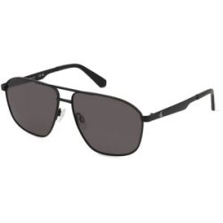 Marchon Germany GmbH Calvin Klein CKJ24202S Unisex-Sonnenbrille Vollrand Quadratisch Metall-Gestell, Schwarz