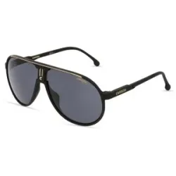 Safilo GmbH Carrera CHAMPION/N Unisex-Sonnenbrille Vollrand Pilot Kunststoff-Gestell, Schwarz