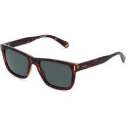 Safilo GmbH Polaroid PLD 6186/S Unisex-Sonnenbrille Vollrand Quadratisch Kunststoff-Gestell, Havanna