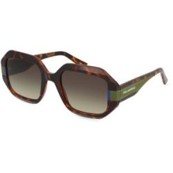 Marchon Germany GmbH Karl Lagerfeld KL6124S Unisex-Sonnenbrille Vollrand Quadratisch Kunststoff-Gestell, Havanna
