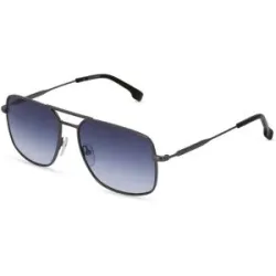 Eyestar Limited (China) Fielmann MI 032 SUN FA Herren-Sonnenbrille Vollrand Quadratisch Edelstahl-Gestell, Grau