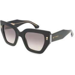 Safilo GmbH Etro 0010/S Damen-Sonnenbrille Vollrand Quadratisch Acetat-Gestell, Schwarz