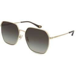 Luxottica Fashion Brillen Vertriebs GmbH Coach 0HC7165D Damen-Sonnenbrille Vollrand Quadratisch Metall-Gestell, Gold
