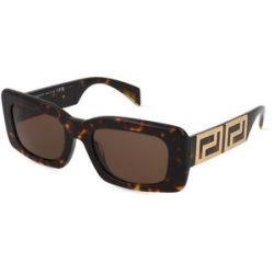 Luxottica Fashion Brillen Vertriebs GmbH Versace VE4444U Damen-Sonnenbrille Vollrand Quadratisch Acetat-Gestell, Havanna