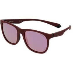 Safilo GmbH Polaroid PLD 2140/S Unisex-Sonnenbrille Vollrand Quadratisch Acetat-Gestell, Rot