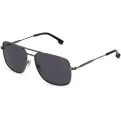 Eyestar Limited (China) Fielmann MI 032 SUN FA Herren-Sonnenbrille Vollrand Quadratisch Edelstahl-Gestell, Grau