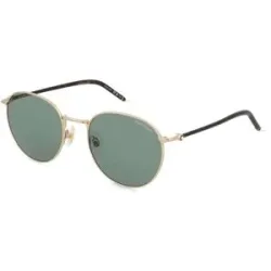 Kering Eyewear Spa Montblanc MB0343SA Unisex-Sonnenbrille Vollrand Rund Metall-Gestell, Gold