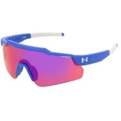 Safilo GmbH Under Armour UA LEVELUP JR Jugend-Sonnenbrille Halbrand Monoscheibe Kunststoff-Gestell, Blau