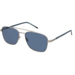 Safilo SpA Hugo HG 1269/S Herren-Sonnenbrille Vollrand Pilot Metall-Gestell, Silber
