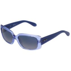 Luxottica Fashion Brillen Vertriebs GmbH Ray-Ban RB4389 Damen-Sonnenbrille Vollrand Quadratisch Propionat-Gestell, Blau