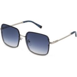 DE RIGO Vision D.A.CH. GmbH Escada ESCSESC16 Unisex-Sonnenbrille Vollrand Quadratisch Metall-Gestell, Silber