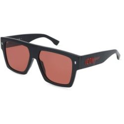 Safilo GmbH Dsquared2 ICON 0030/S Herren-Sonnenbrille Vollrand Browline Kunststoff-Gestell, Schwarz