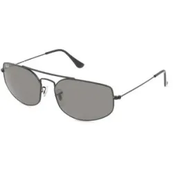 Luxottica Fashion Brillen Vertriebs GmbH Ray-Ban RB3845 Unisex-Sonnenbrille Vollrand Geometrisch Metall-Gestell, Schwarz