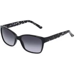 Wenzhou Lidong Optical Manufacture Co., Ltd. Fielmann LD 033 SUN FA ELENA Damen-Sonnenbrille Vollrand Quadratisch Propionat-Gestell, Schwarz
