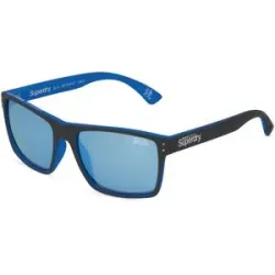 Eschenbach Optik GmbH Superdry KOBE Herren-Sonnenbrille Vollrand Quadratisch Kunststoff-Gestell, Blau