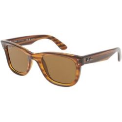 Luxottica Fashion Brillen Vertriebs GmbH Ray-Ban RBR0502S WAYFARER REVERSE Unisex-Sonnenbrille Vollrand Quadratisch Kunststoff-Gestell, Havanna