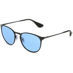 Luxottica Fashion Brillen Vertriebs GmbH Ray-Ban RB 3539 ERIKA METAL Unisex-Sonnenbrille Vollrand Panto Metall-Gestell, Schwarz