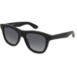Kering Eyewear Spa Alexander McQueen AM0421S Unisex-Sonnenbrille Vollrand Quadratisch Acetat-Gestell, Schwarz