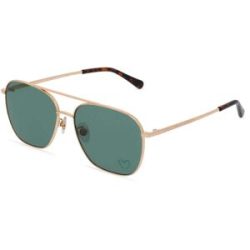 Thélios Stella McCartney SC40038U Damen-Sonnenbrille Vollrand Pilot Metall-Gestell, Gold