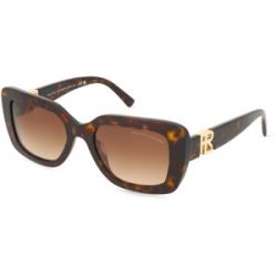 Luxottica Fashion Brillen Vertriebs GmbH Ralph Lauren RL8217U THE NIKKI Damen-Sonnenbrille Vollrand Quadratisch Acetat-Gestell, Havanna