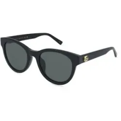 Kering Eyewear Spa Gucci GG2127SK Damen-Sonnenbrille Vollrand Rund Acetat-Gestell, Schwarz