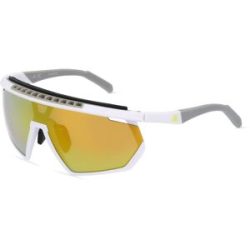 Marcolin Deutschland GmbH Adidas SP0029-H Unisex-Sonnenbrille Vollrand Monoscheibe Kunststoff-Gestell, Weiß