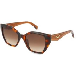 DE RIGO Vision D.A.CH. GmbH Zadig & Voltaire SZV471 Damen-Sonnenbrille Vollrand Geometrisch Kunststoff-Gestell, Havanna