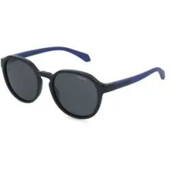 Safilo GmbH Polaroid PLD 8078/S Kinder-Sonnenbrille Vollrand Panto Kunststoff-Gestell, Schwarz