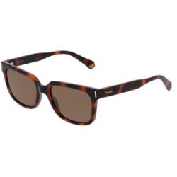 Safilo GmbH Polaroid PLD 6191/S Unisex-Sonnenbrille Vollrand Quadratisch Kunststoff-Gestell, Havanna