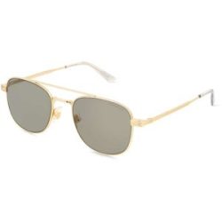 Kering Eyewear Spa Montblanc MB0363S Unisex-Sonnenbrille Vollrand Pilot Metall-Gestell, Gold