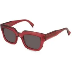 Wenzhou Lanson International Co., Ltd. Fielmann LN 082 SUN FA SKYLER Unisex-Sonnenbrille Vollrand Quadratisch Acetat-Gestell, Rot
