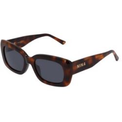 DE RIGO Vision D.A.CH. GmbH Nina Ricci NRISNR262 Unisex-Sonnenbrille Vollrand Quadratisch Kunststoff-Gestell, Havanna