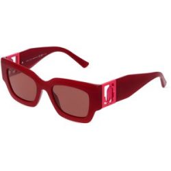 Safilo GmbH Jimmy Choo NENA/S Damen-Sonnenbrille Vollrand Butterfly Acetat-Gestell, Rot