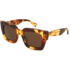 Kering Eyewear Spa Bottega Veneta BV1212S Unisex-Sonnenbrille Vollrand Quadratisch Acetat-Gestell, Havanna