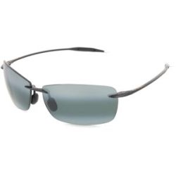 MAUI JIM Germany GmbH Maui Jim MJ0423S Lighthouse Unisex-Sonnenbrille Randlos Eckig Kunststoff-Gestell, Schwarz