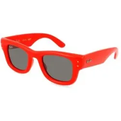 Luxottica Fashion Brillen Vertriebs GmbH Ray-Ban RB4940WAYFARER PUFFER Unisex-Sonnenbrille Vollrand Quadratisch Kunststoff-Gestell, Rot