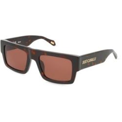 DE RIGO Vision D.A.CH. GmbH Just Cavalli SJC103 Damen-Sonnenbrille Vollrand Quadratisch Acetat-Gestell, Havanna