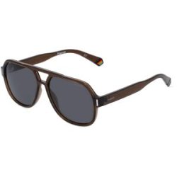 Safilo GmbH Polaroid PLD 6193/S Unisex-Sonnenbrille Vollrand Browline Kunststoff-Gestell, Braun