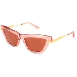 Kering Eyewear Spa Bottega Veneta BV1241S Damen-Sonnenbrille Vollrand Cat Eye Acetat-Gestell, Rot