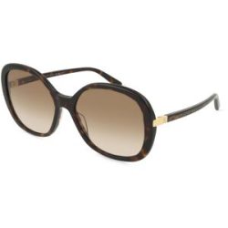 Thélios Stella McCartney SC40073I Unisex-Sonnenbrille Vollrand Rund Kunststoff-Gestell, Havanna