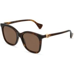 Kering Eyewear Spa Gucci GG1071S Unisex-Sonnenbrille Vollrand Butterfly Kunststoff-Gestell, Havanna