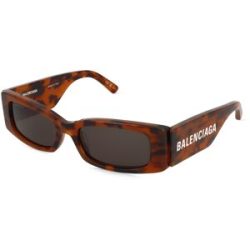 Kering Eyewear Spa Balenciaga BB0260S Unisex-Sonnenbrille Vollrand Quadratisch Acetat-Gestell, Havanna