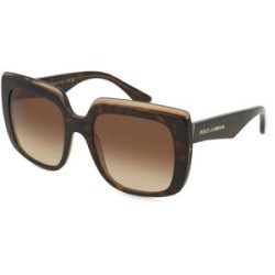 Luxottica Fashion Brillen Vertriebs GmbH Dolce&Gabbana 0DG4414 Damen-Sonnenbrille Vollrand Quadratisch Acetat-Gestell, Havanna