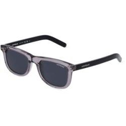 Kering Eyewear Spa Montblanc MB0260S Herren-Sonnenbrille Vollrand Quadratisch Acetat-Gestell, Grau